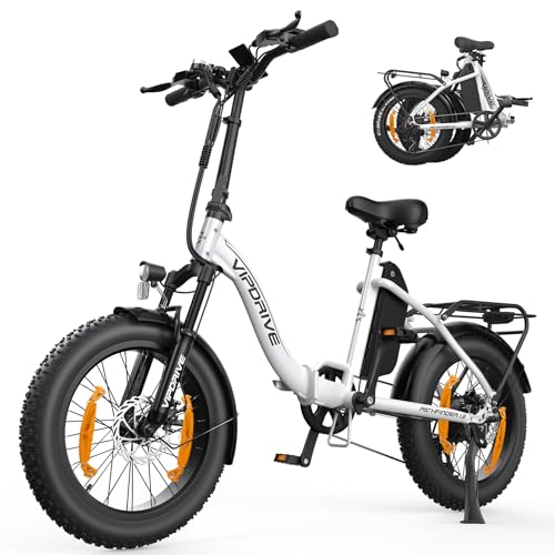 Vipdrive Klapprad E-Bike 20 Zoll, Elektrofahrrad mit 48v13ah Akku, 25km/H, Reichweite bis...