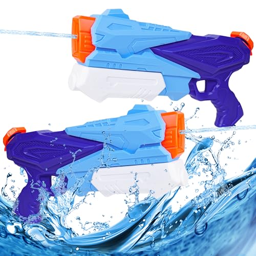 2 Pack Wasserpistole Kinder Erwachsene mit 8-10 Meter Großer Reichweite Wasserspielzeug...