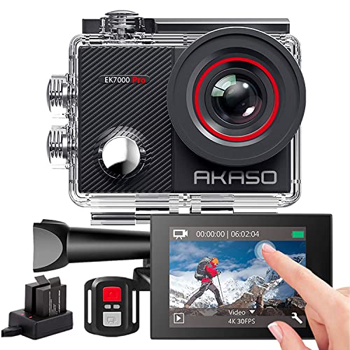 AKASO Action Cam 4K 20MP WiFi 40M Unterwasserkamera Wasserdicht Ultra HD Touchscreen...