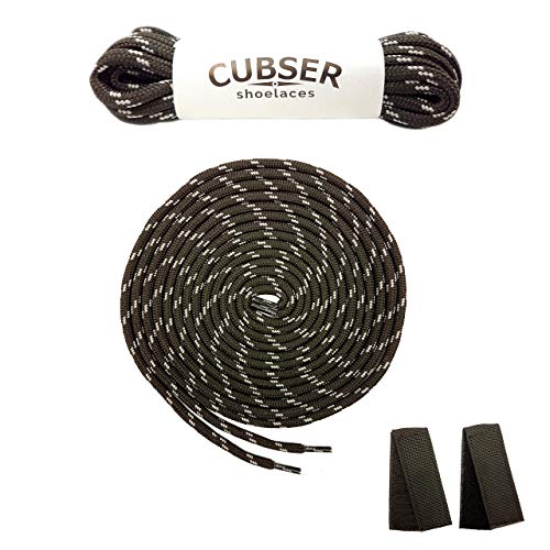 CUBSER 3 Paar extrem reißfeste Schnürsenkel – 5mm, rund, ideal für Wanderschuhe,...