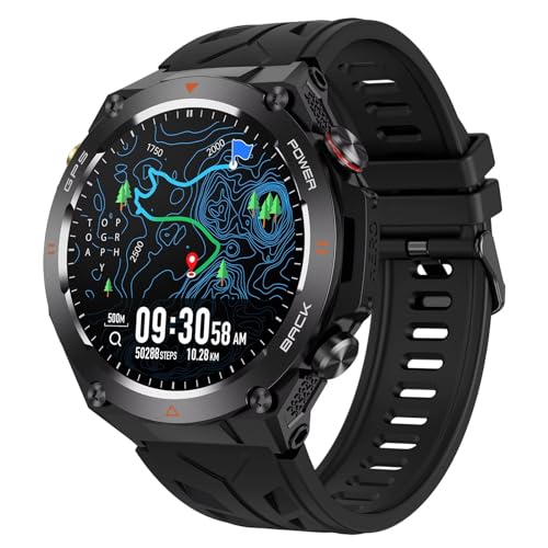 Smartwatch Herren GPS Barometer Sportuhr Fitnessuhr Militär Uhr Kompass Höhenmesser...