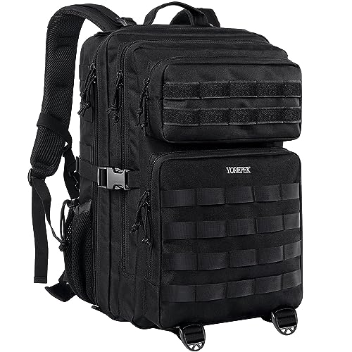 YOREPEK Groß Armee Rucksack Herren, 45L Militär Rucksack Wasserabweisend Outdoor...