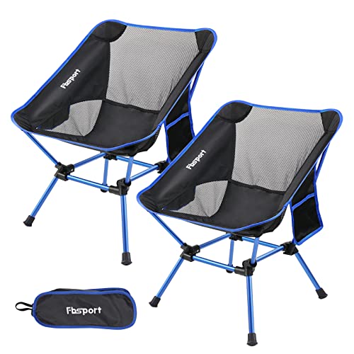 FBSPORT Campingstühle 2er-Set Faltbar Camping Stuhl Ultraleichter Leicht bis 150 kg,...