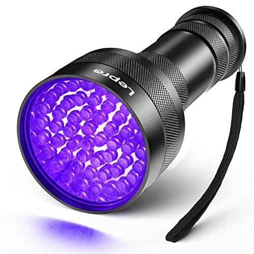 Lepro UV Schwarzlicht Taschenlampe mit 51 LEDs, UV Lampe HD51 Haustiere Urin-Detektor...