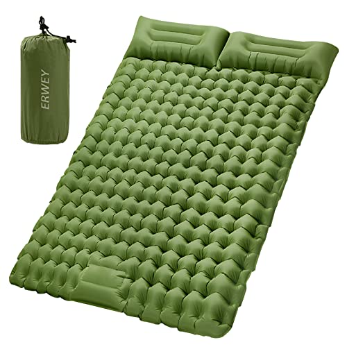 ERWEY Isomatte Selbstaufblasend 2 Personen 200x135 cm Ultraleicht Camping Isomatte...