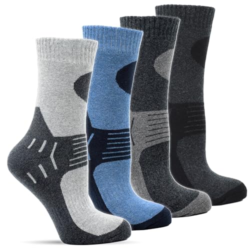 Frostfighter Herren Thermosocken (6x Paar) Winter Ski Vollfrottee Innenfutter, Schwarz...