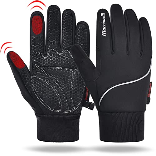 MACCIAVELLI® Fahrradhandschuhe Herren Winter - Warme Thermo Touchscreen Handschuhe für...