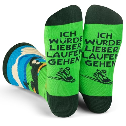 Ich Würde Lieber Laufen Gehen Socken Lustiges Geschenk für Männer und Frauen