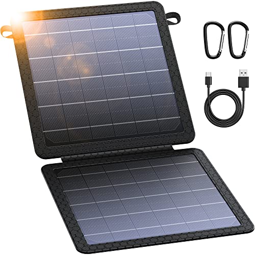 BLAVOR Solarcharger, 10W Solarpanel-Ladegerät mit faltbarem Panel