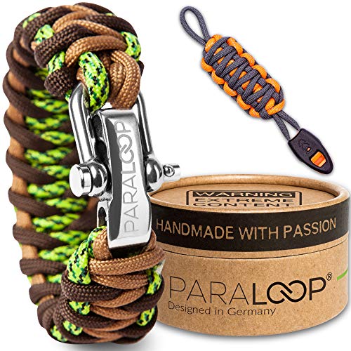 PARALOOP® Deluxe Exklusives Paracord Armband für Männer + Schlüsselanhänger mit...