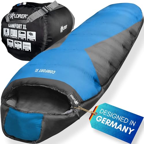 EXPLORER® Comfort XL Schlafsack -23°C -5°C [350GSM] 3-4 Jahreszeiten Winter...