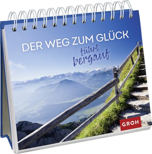 Der Weg zum Glück führt bergauf: Dekogeschenk mit inspirierenden Zitaten und Fotos von...