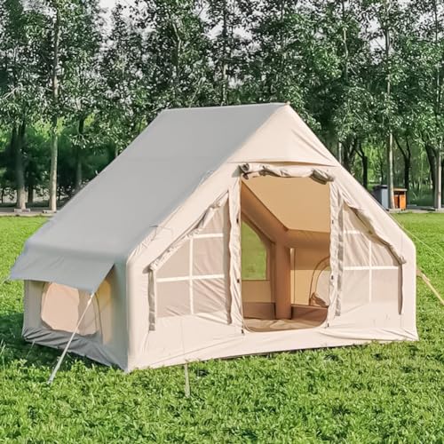 Aufblasbares Campingzelt, Extra Großes 2-4 Personen Outdoor-Zelt Pop up Zelt Einfacher...