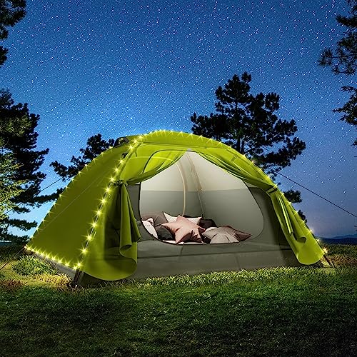 YITAHOME Campingzelt mit LED Streifen, für 3/4 Personen, PU3000mm Doppelschicht...