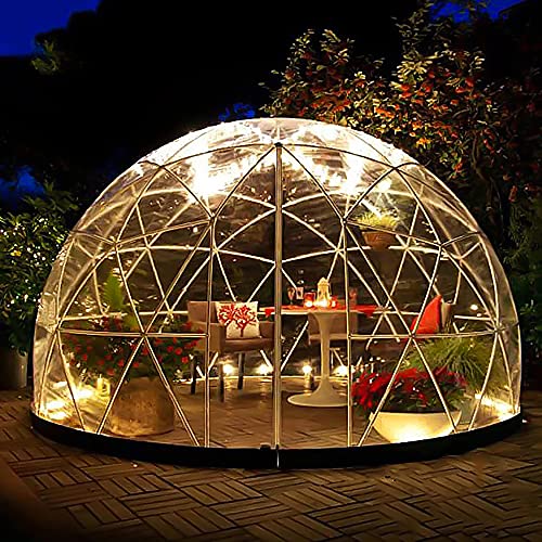 Gewächshaus Gartenkuppel Iglu, 3,7 x 2,2 m PVC-Kuppelzelte, wetterfestes Gewächshaus,...