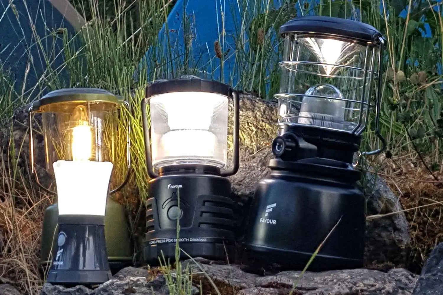 Camping Lampe mit 2 abnehmbaren Taschenlampen - Lepro