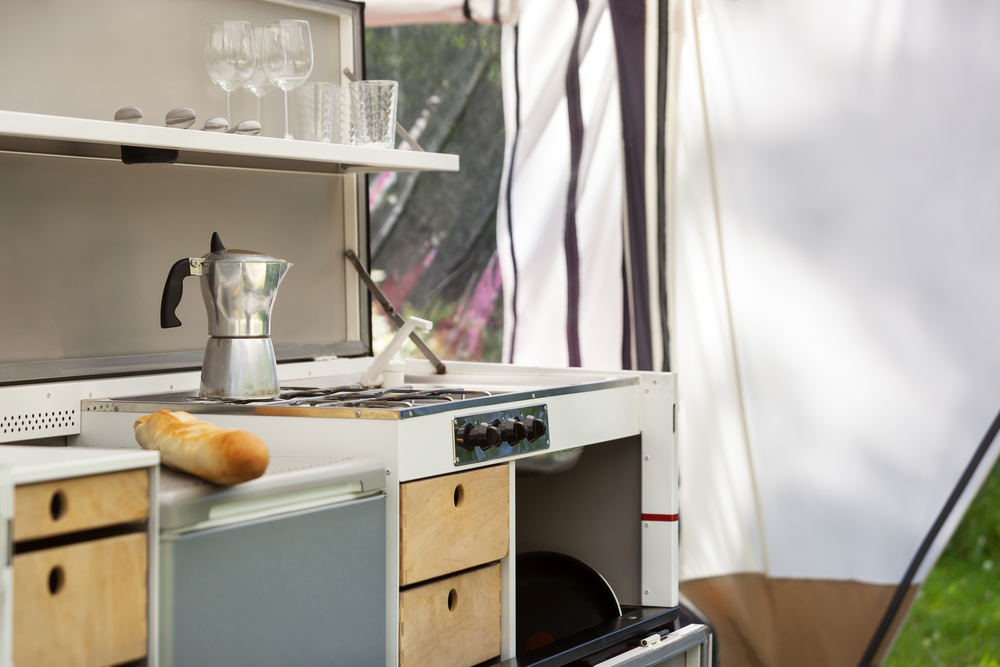 yourGEAR Venecia - Caravan Heckzelt 190x170cm Gerätezelt Küchenzelt für  Wohnwagen